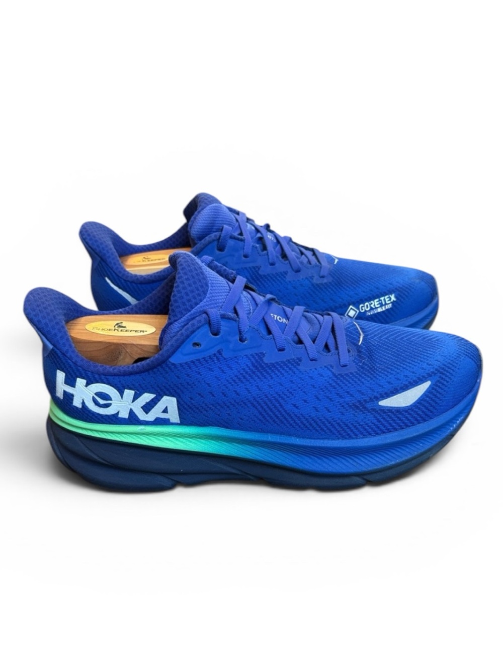 Hoka Clifton 9 GTX Running Shoes Men's 10 Dazzling Blue/Evening Sky Athletic